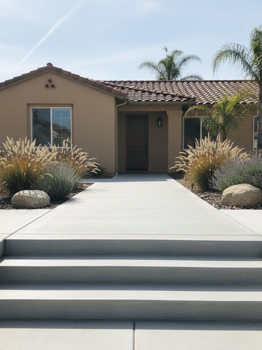 Concrete Sidewalks & Walkways completed by West Coast Concrete Solutions in Huntington Beach, CA